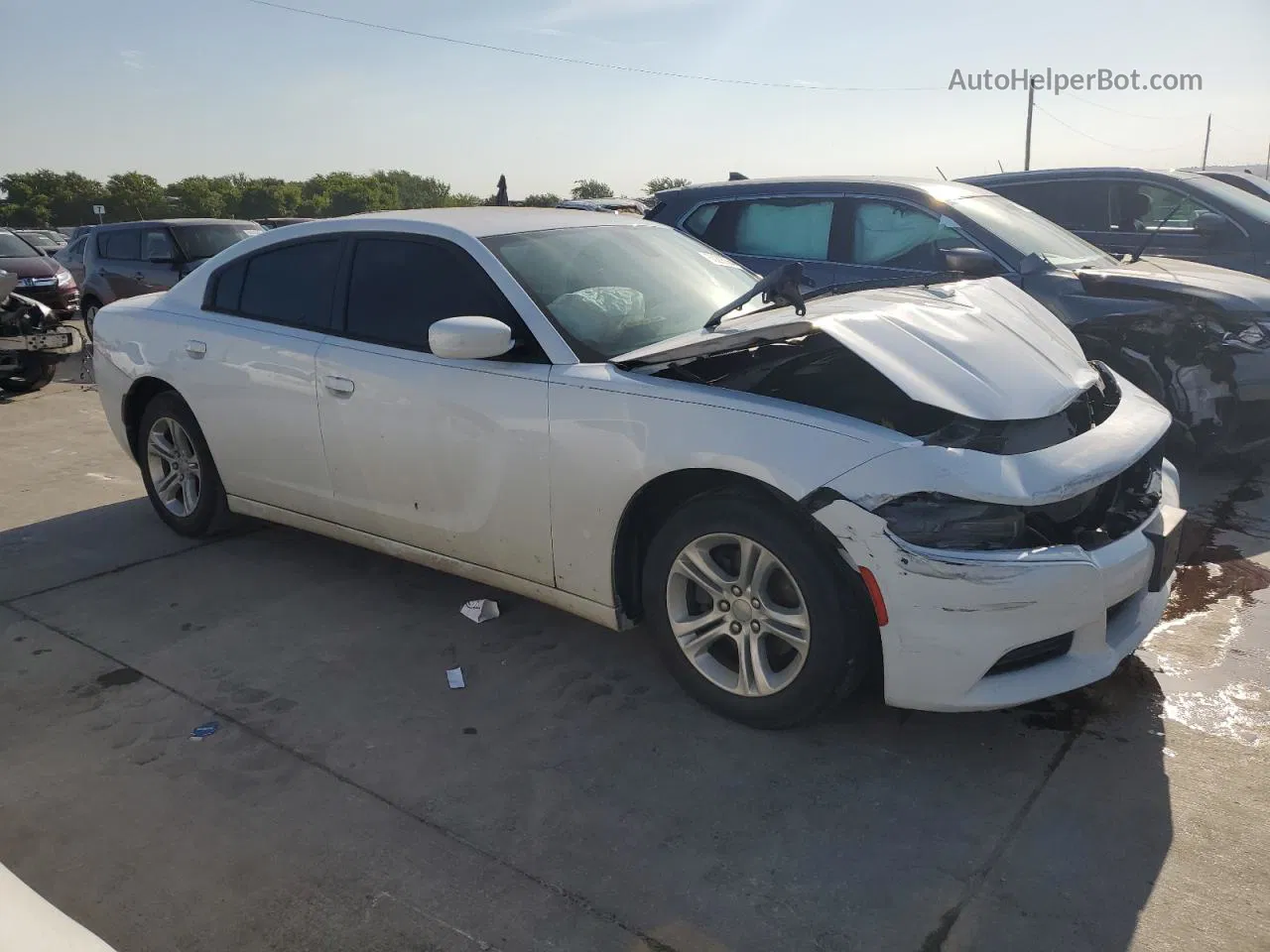 2016 Dodge Charger Se White vin: 2C3CDXBG6GH228146