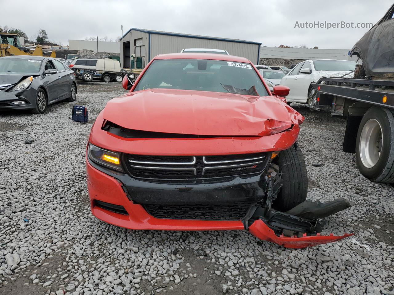 2017 Dodge Charger Se Red vin: 2C3CDXBG6HH575767