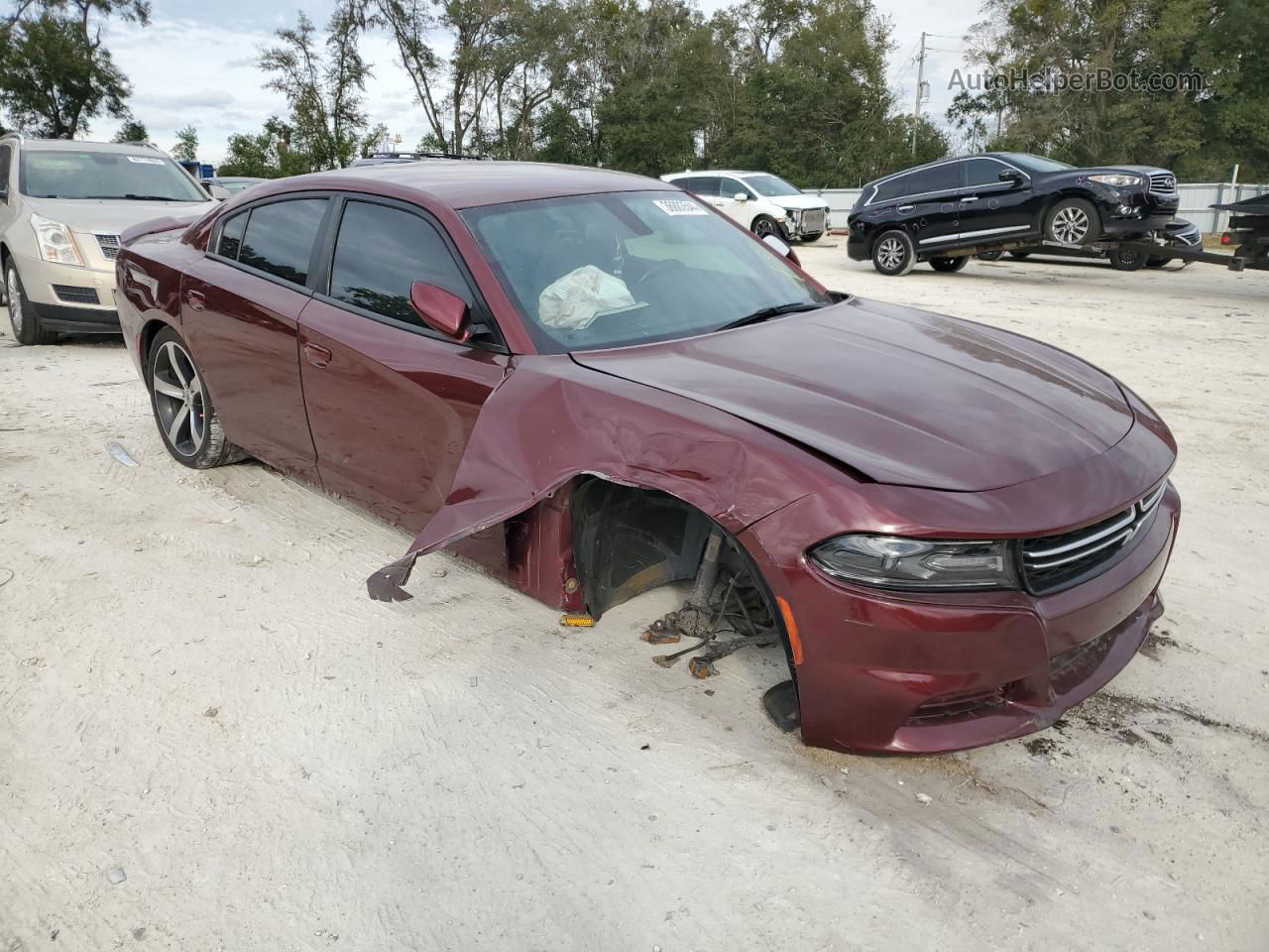 2017 Dodge Charger Se Red vin: 2C3CDXBG6HH581424