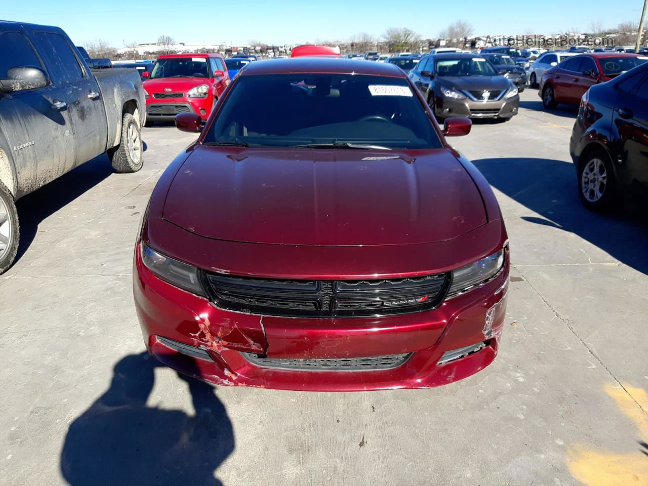 2018 Dodge Charger Sxt Burgundy vin: 2C3CDXBG6JH158168