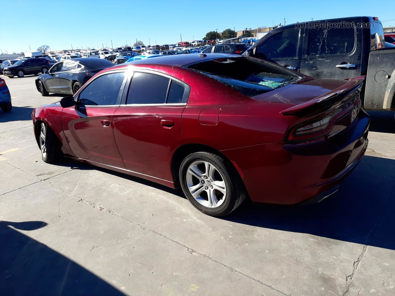 2018 Dodge Charger Sxt Burgundy vin: 2C3CDXBG6JH158168