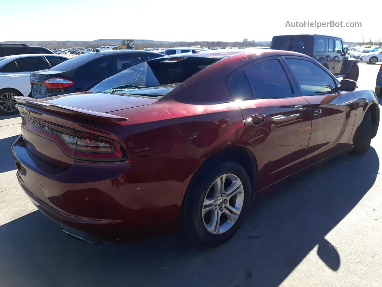 2018 Dodge Charger Sxt Burgundy vin: 2C3CDXBG6JH158168