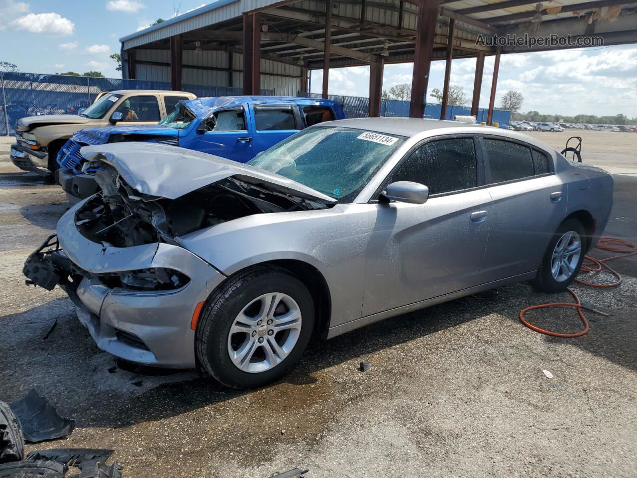 2018 Dodge Charger Sxt Silver vin: 2C3CDXBG6JH173432