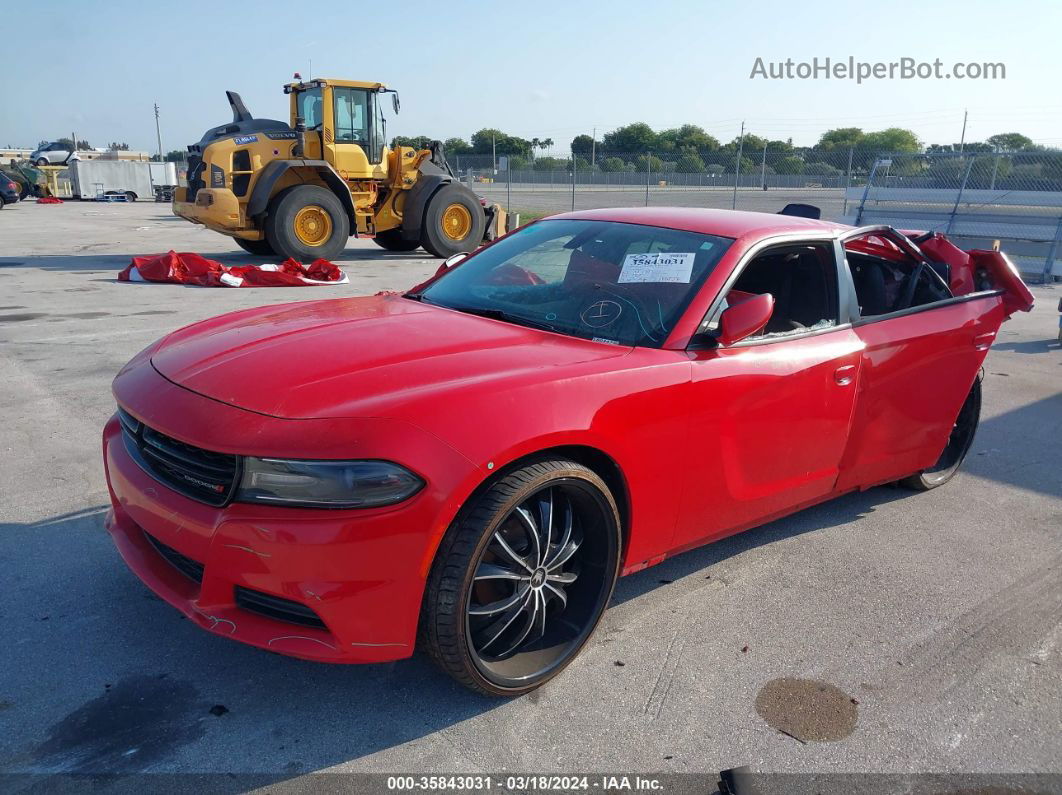 2018 Dodge Charger Sxt Rwd Red vin: 2C3CDXBG6JH180347