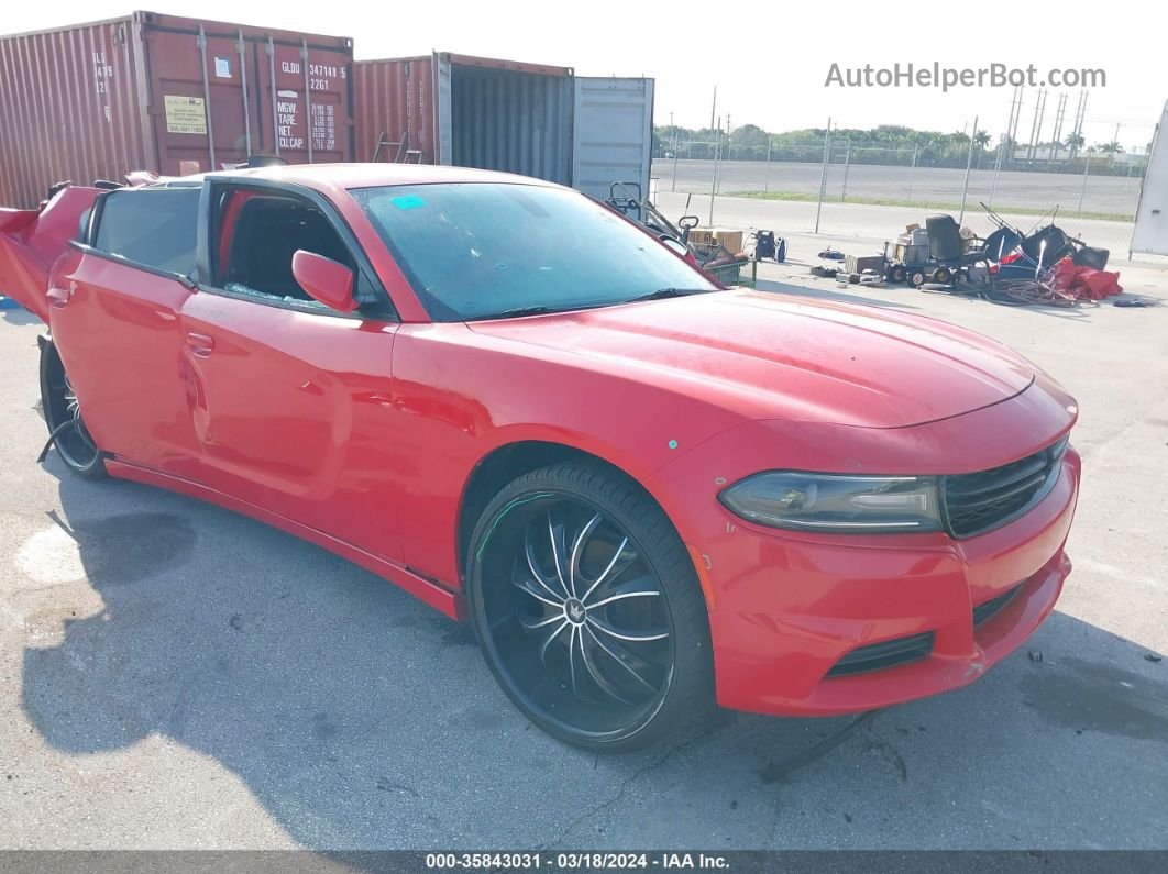 2018 Dodge Charger Sxt Rwd Red vin: 2C3CDXBG6JH180347