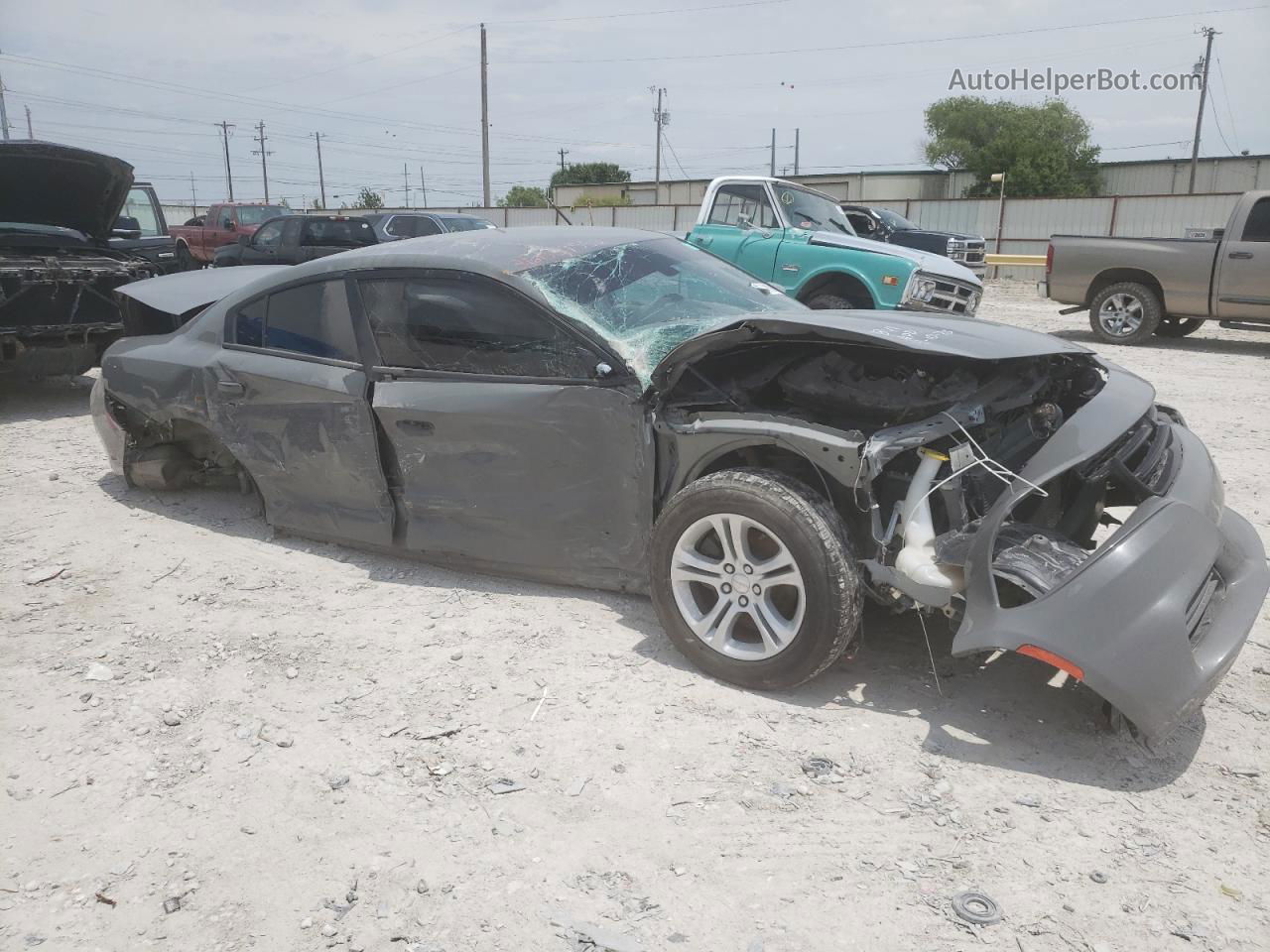 2018 Dodge Charger Sxt Gray vin: 2C3CDXBG6JH180574