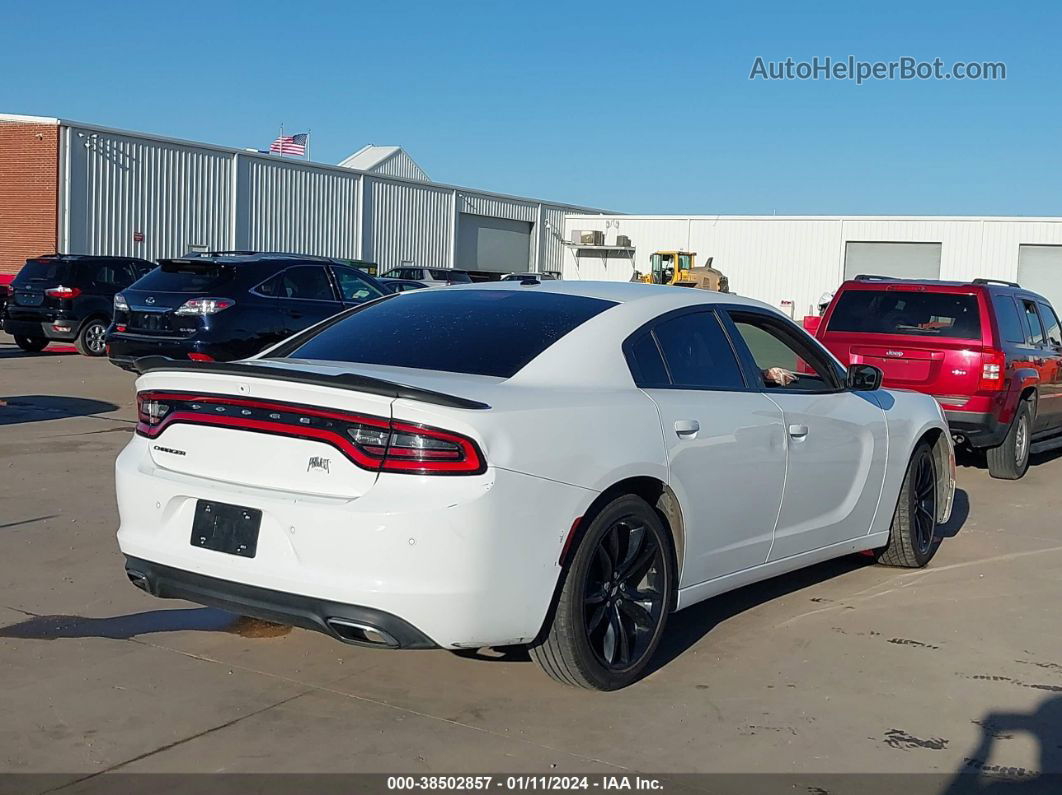 2018 Dodge Charger Sxt Rwd White vin: 2C3CDXBG6JH290041