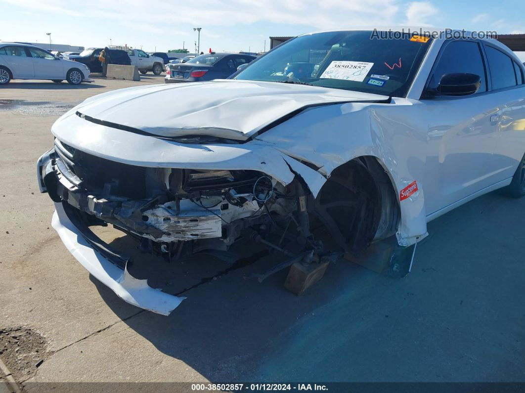 2018 Dodge Charger Sxt Rwd White vin: 2C3CDXBG6JH290041