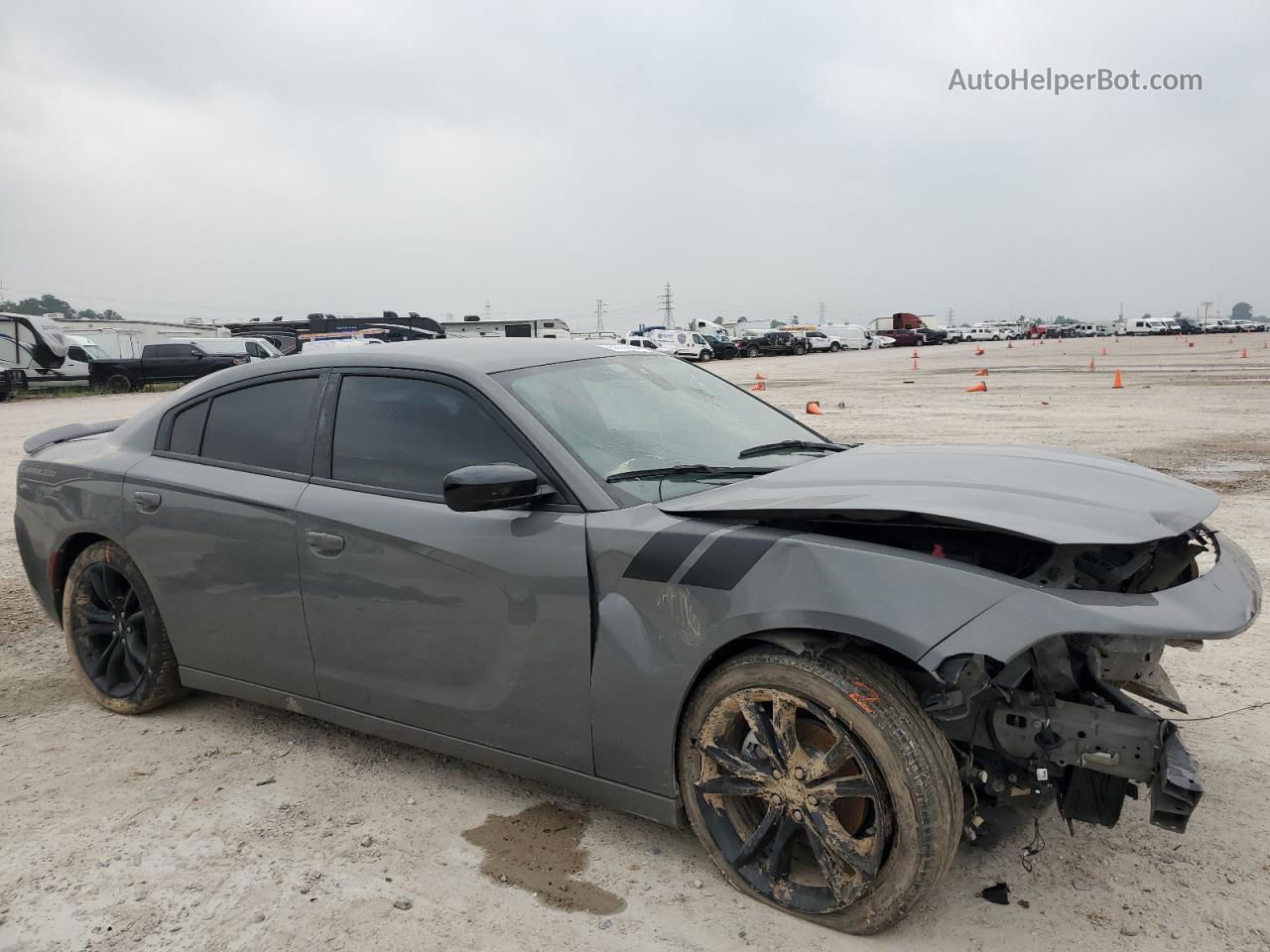 2018 Dodge Charger Sxt Gray vin: 2C3CDXBG6JH291089