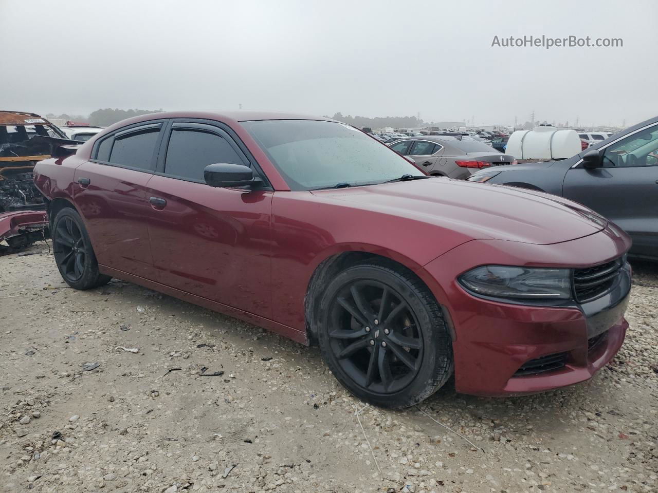 2018 Dodge Charger Sxt Burgundy vin: 2C3CDXBG6JH307274