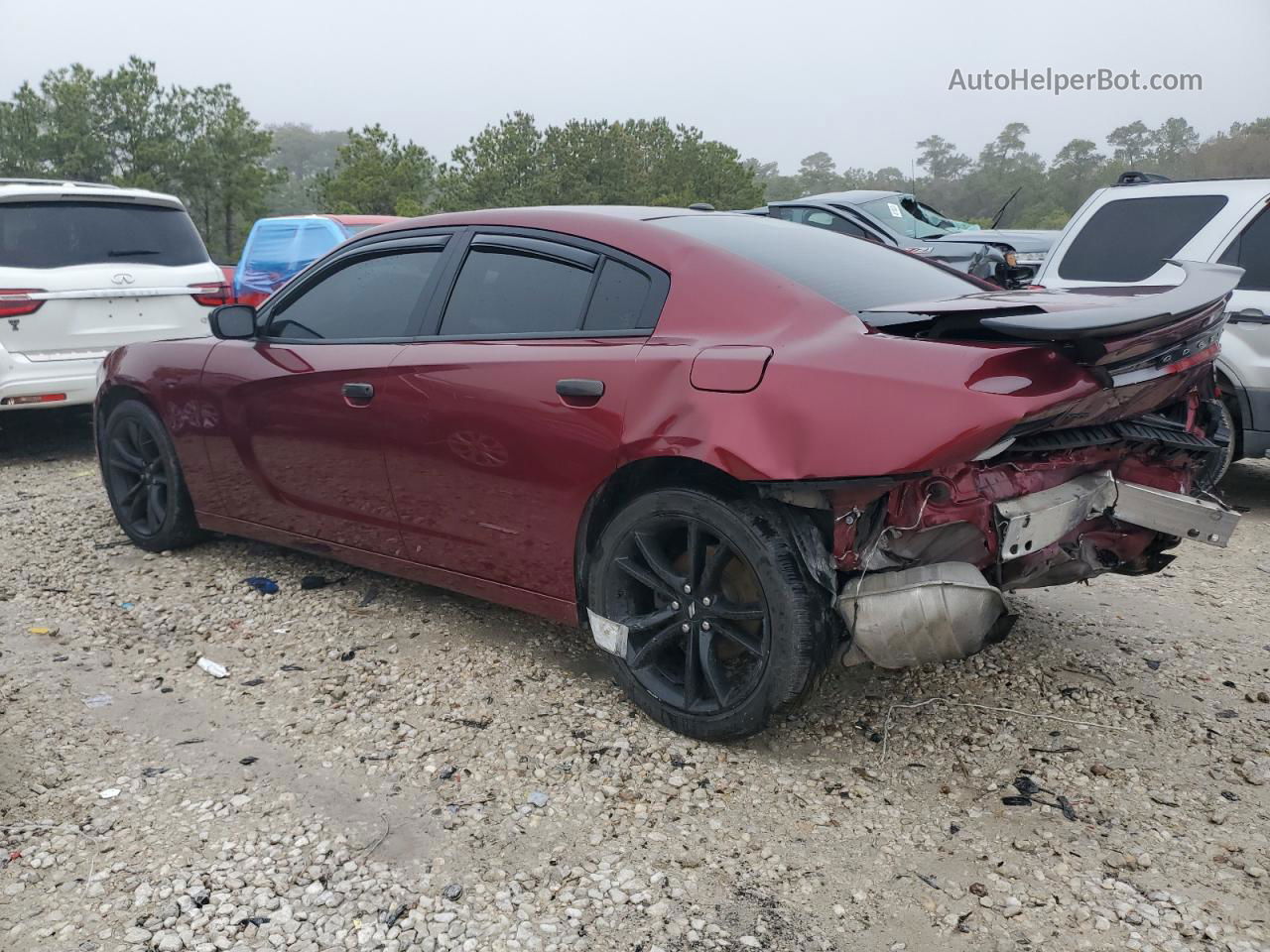 2018 Dodge Charger Sxt Burgundy vin: 2C3CDXBG6JH307274