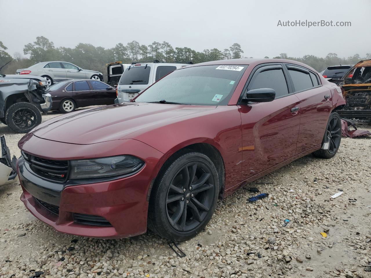 2018 Dodge Charger Sxt Burgundy vin: 2C3CDXBG6JH307274