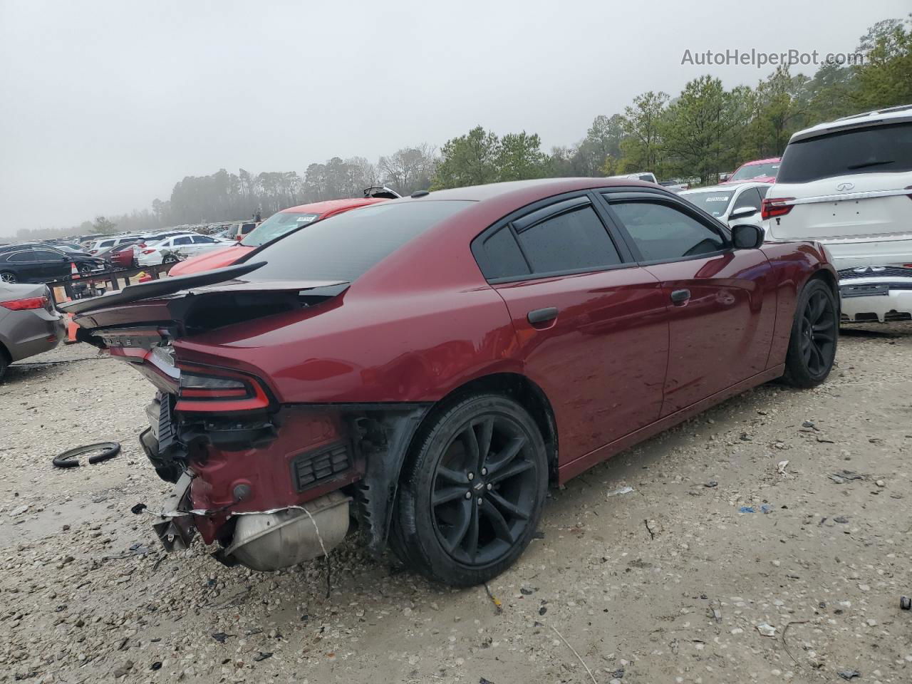 2018 Dodge Charger Sxt Burgundy vin: 2C3CDXBG6JH307274