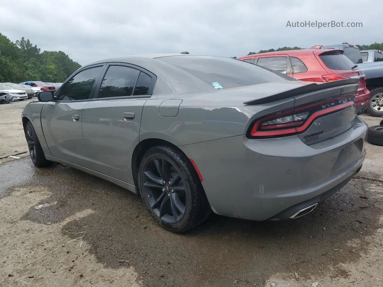 2018 Dodge Charger Sxt Gray vin: 2C3CDXBG6JH335995