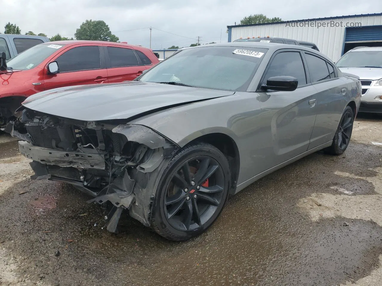 2018 Dodge Charger Sxt Gray vin: 2C3CDXBG6JH335995