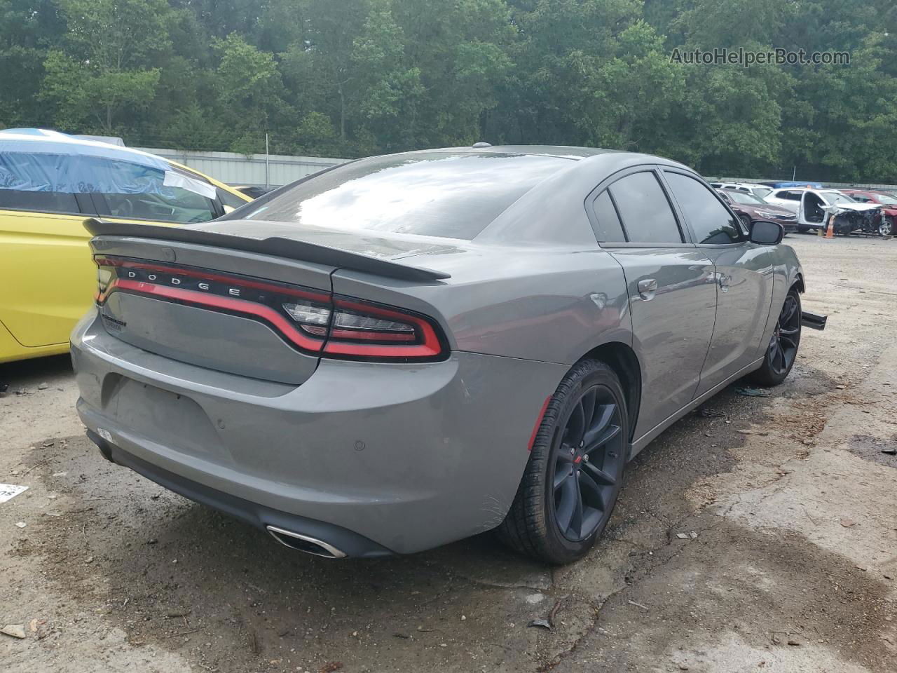 2018 Dodge Charger Sxt Gray vin: 2C3CDXBG6JH335995