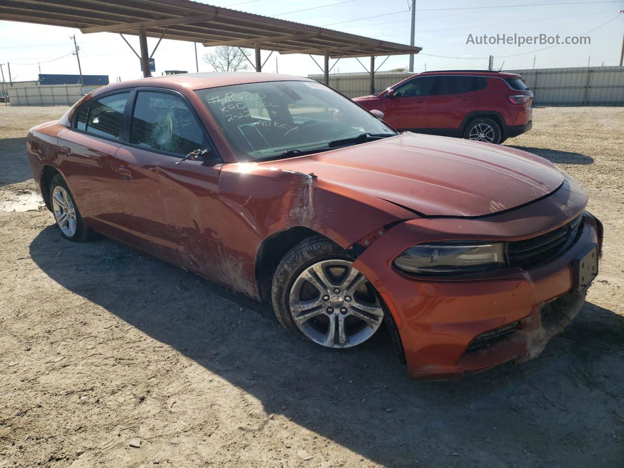 2021 Dodge Charger Sxt Orange vin: 2C3CDXBG6MH522433