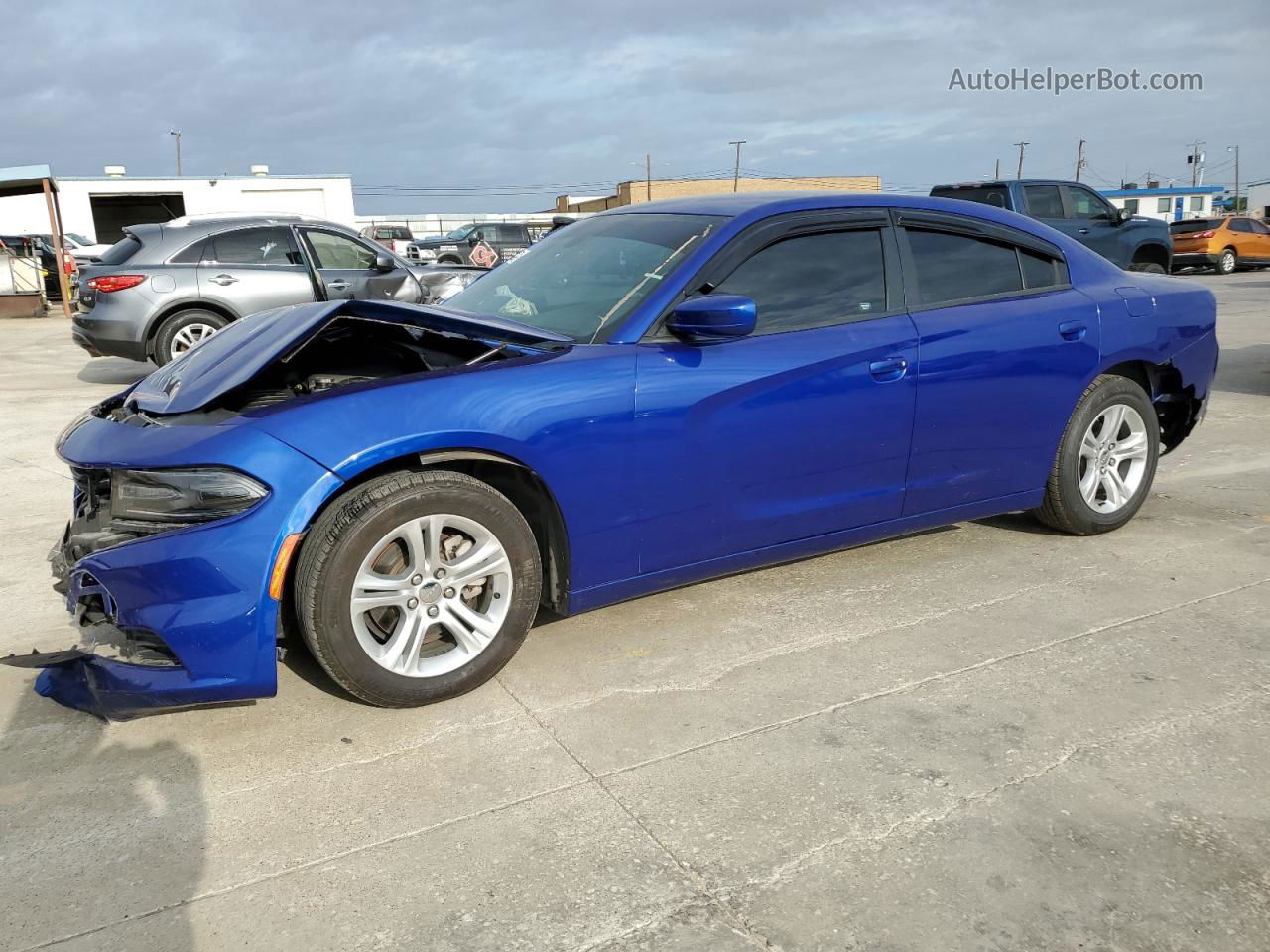 2021 Dodge Charger Sxt Синий vin: 2C3CDXBG6MH647058