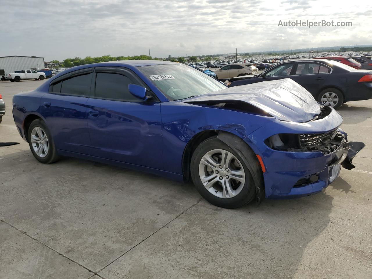 2021 Dodge Charger Sxt Синий vin: 2C3CDXBG6MH647058