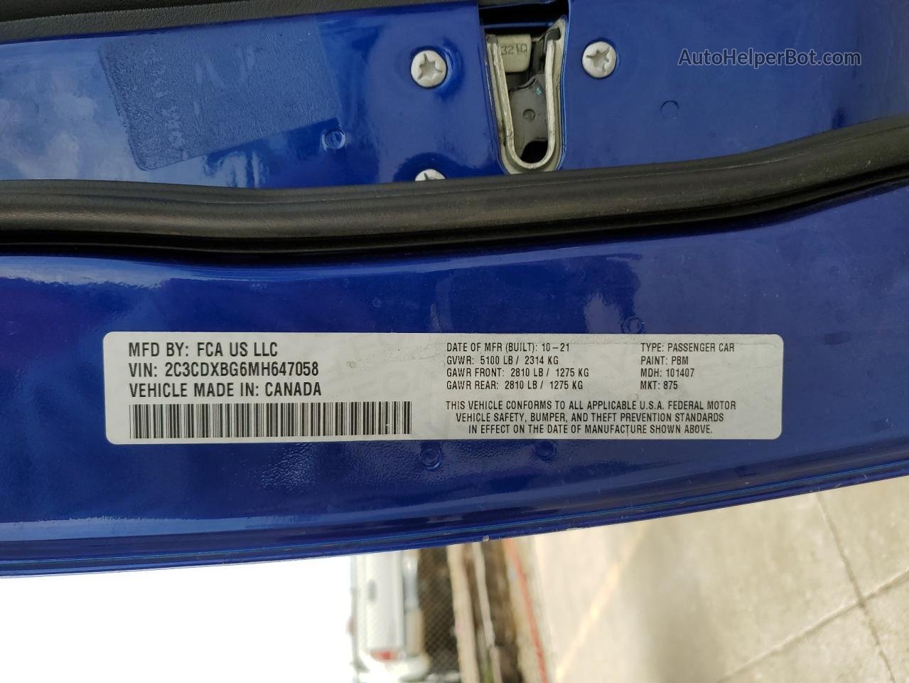 2021 Dodge Charger Sxt Blue vin: 2C3CDXBG6MH647058