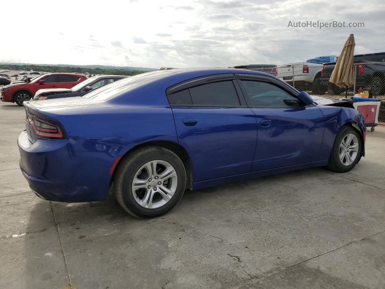 2021 Dodge Charger Sxt Синий vin: 2C3CDXBG6MH647058