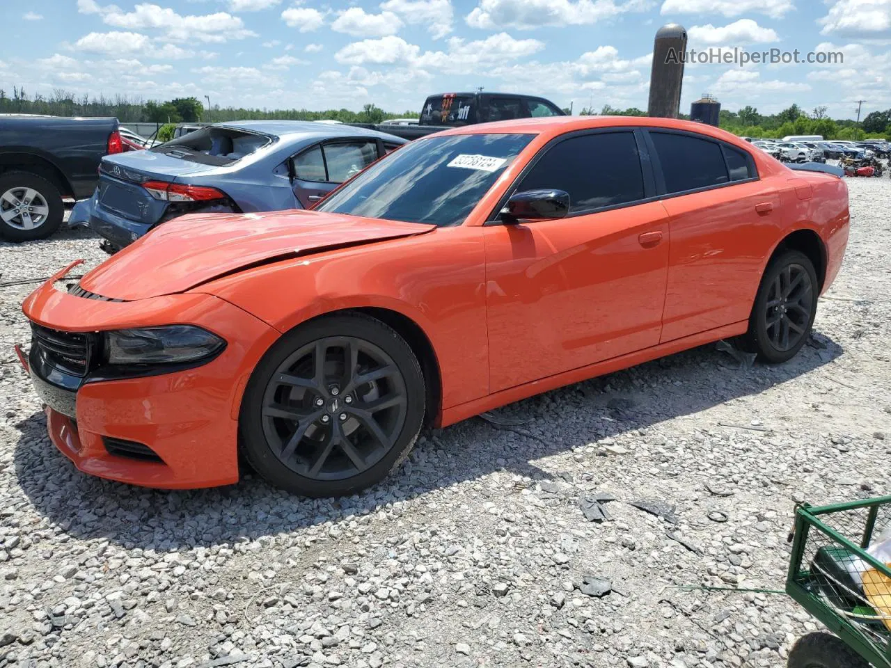 2021 Dodge Charger Sxt Orange vin: 2C3CDXBG6MH679573