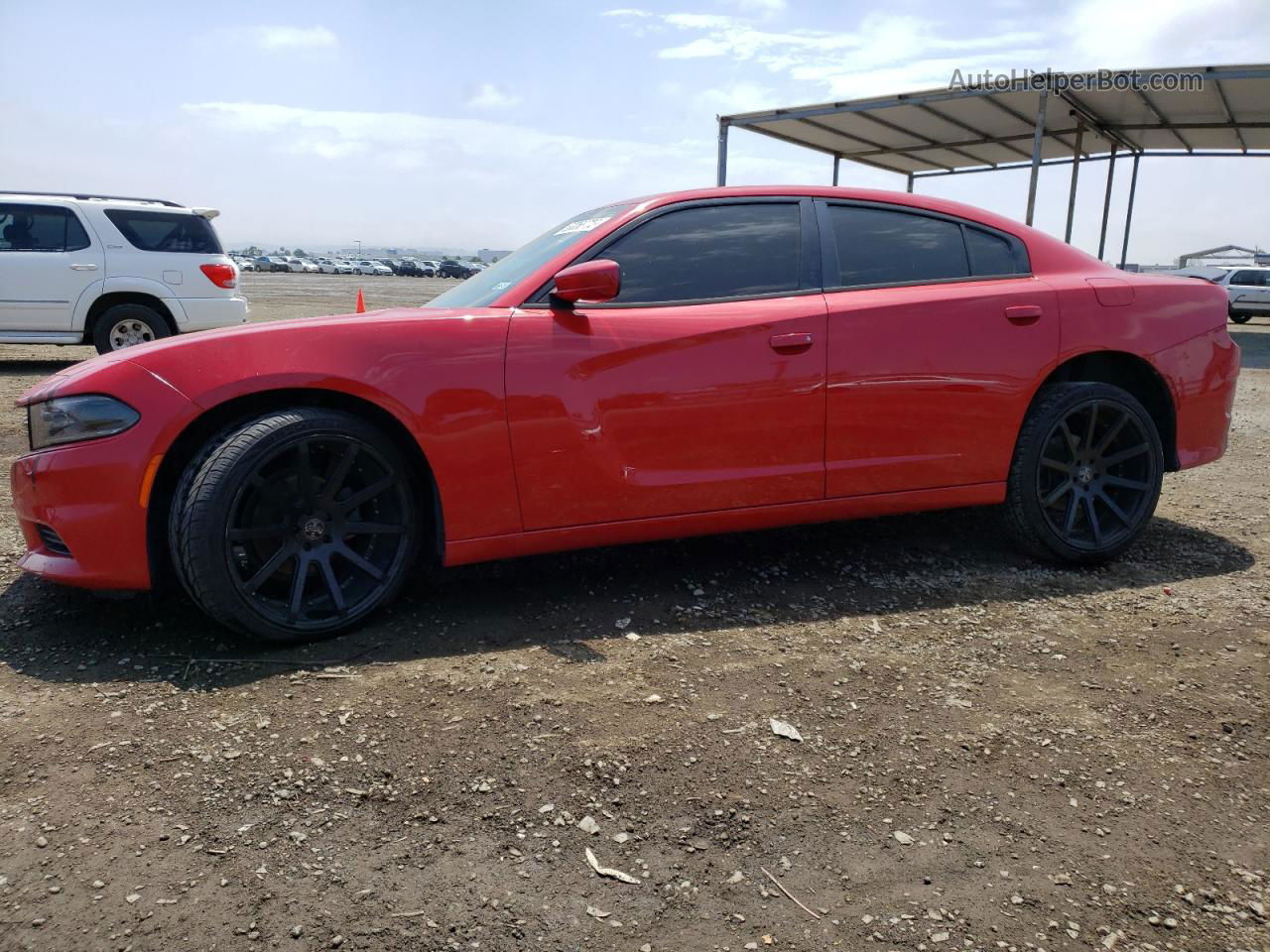 2016 Dodge Charger Se Red vin: 2C3CDXBG7GH109327