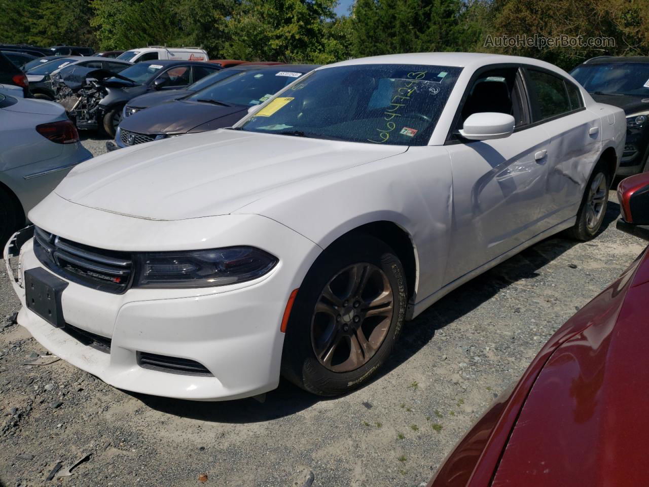 2016 Dodge Charger Se White vin: 2C3CDXBG7GH303694