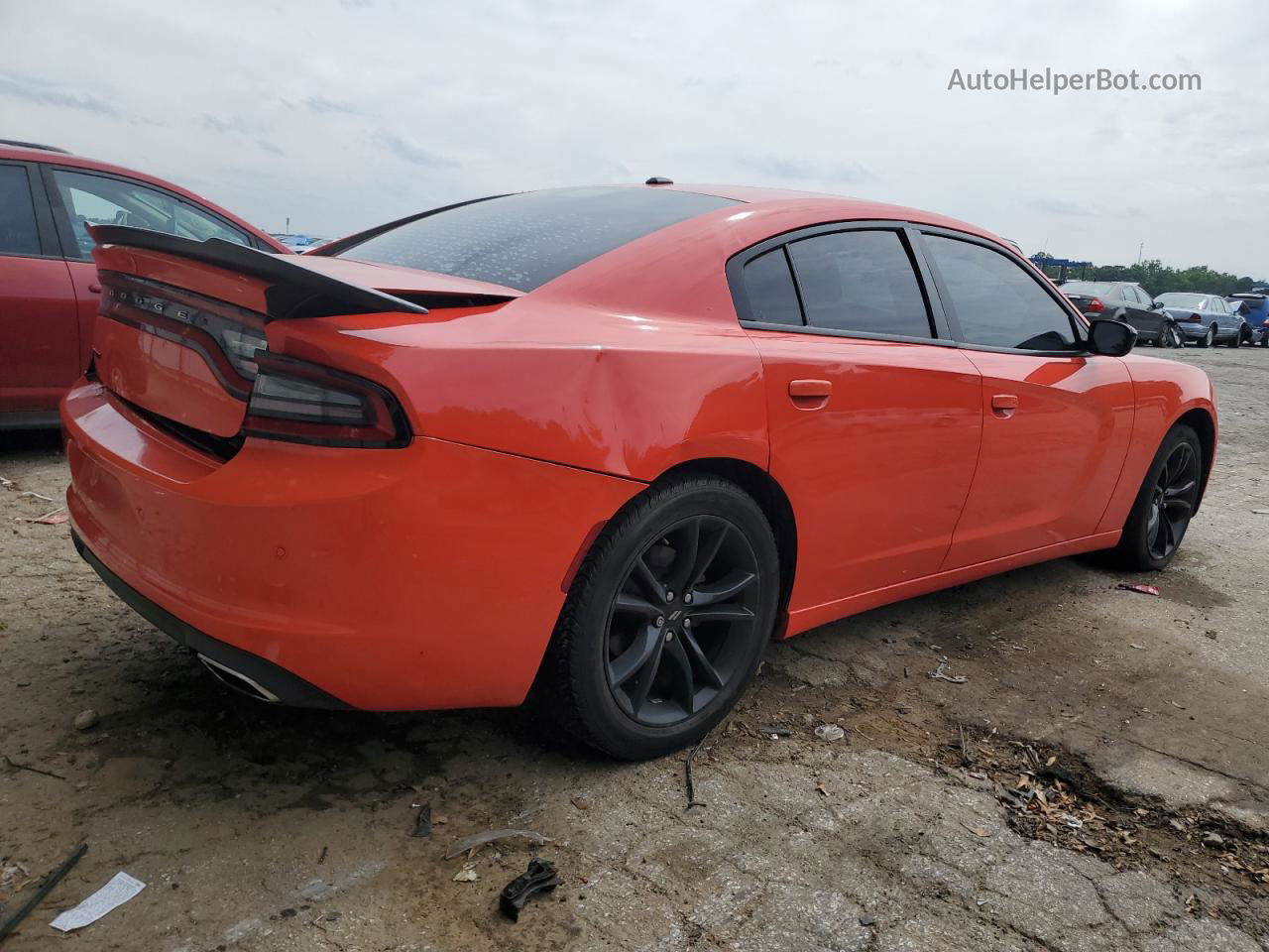 2018 Dodge Charger Sxt Orange vin: 2C3CDXBG7JH152198