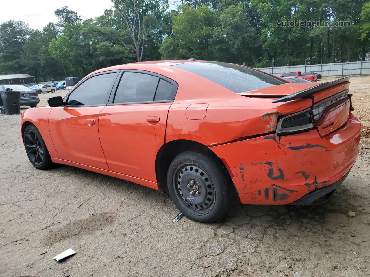 2018 Dodge Charger Sxt Orange vin: 2C3CDXBG7JH152198