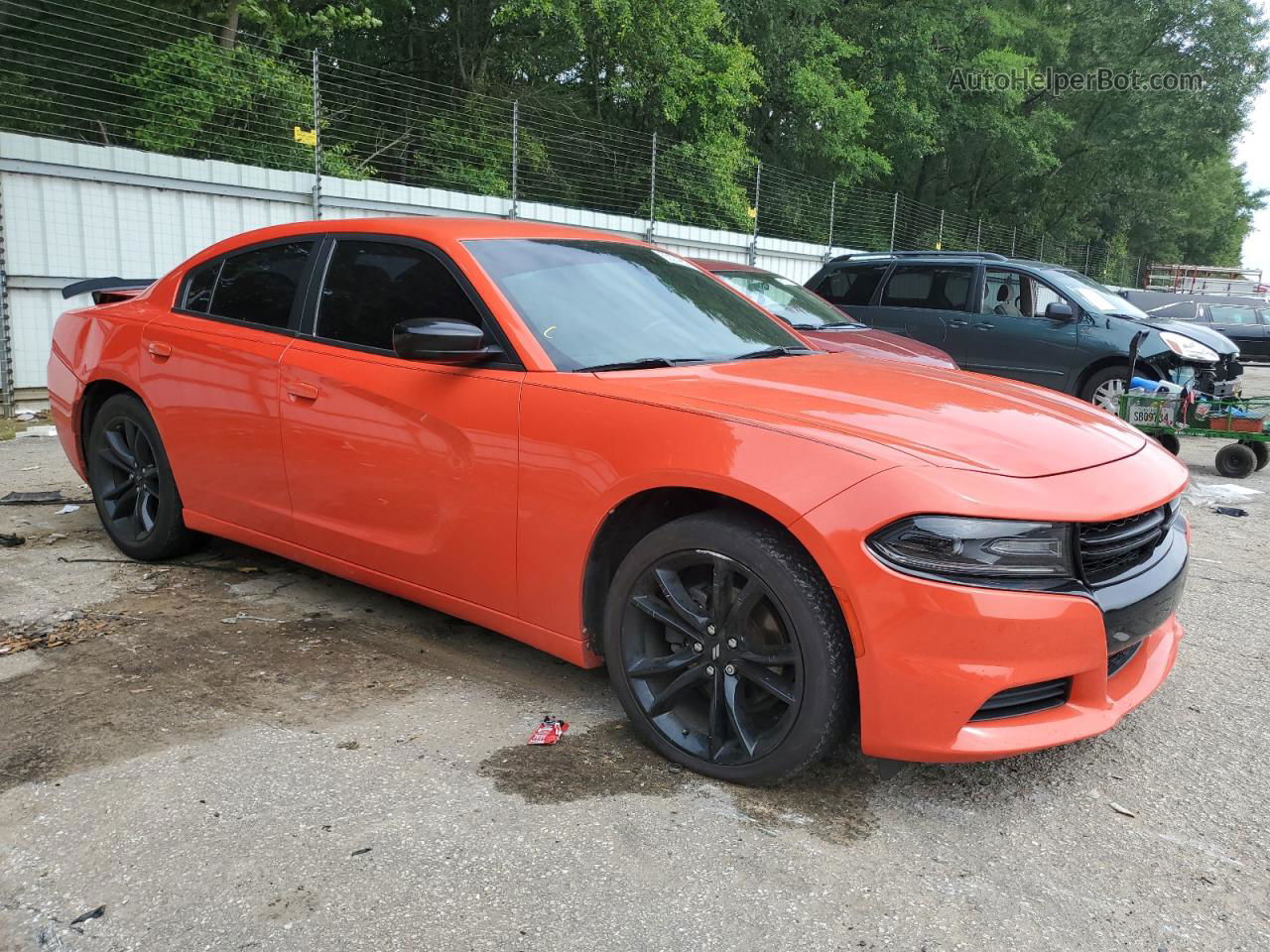 2018 Dodge Charger Sxt Orange vin: 2C3CDXBG7JH152198