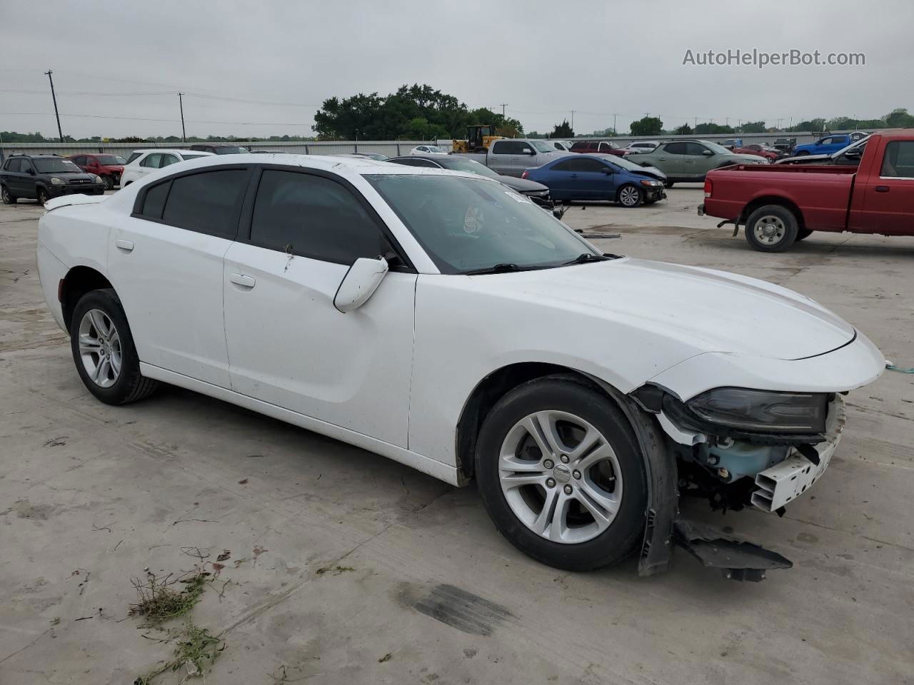 2018 Dodge Charger Sxt White vin: 2C3CDXBG7JH170202