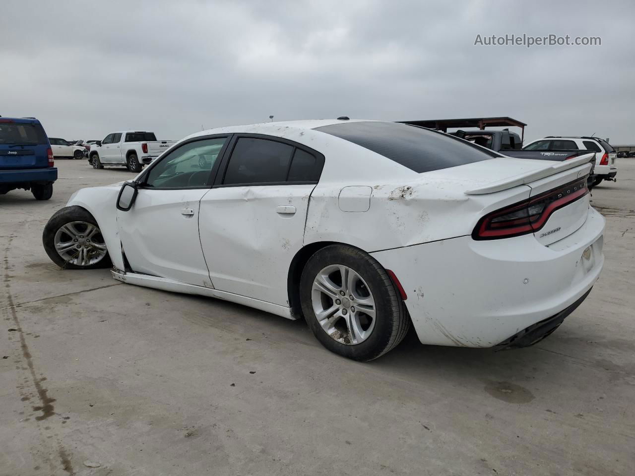 2018 Dodge Charger Sxt White vin: 2C3CDXBG7JH170202