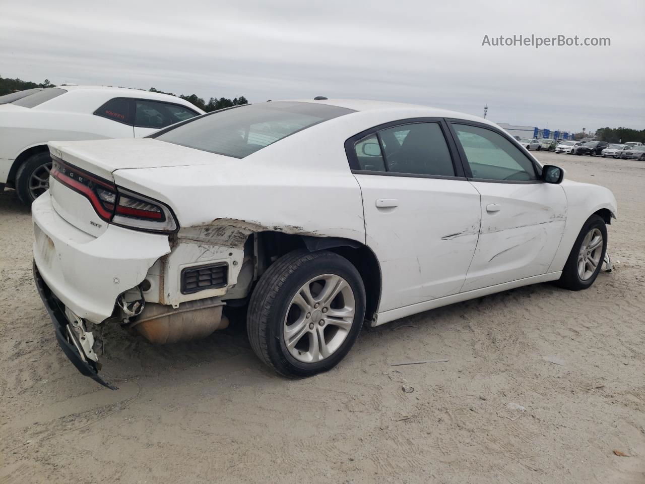 2018 Dodge Charger Sxt White vin: 2C3CDXBG7JH323242