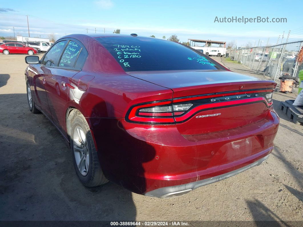 2021 Dodge Charger Sxt Rwd Maroon vin: 2C3CDXBG7MH512798