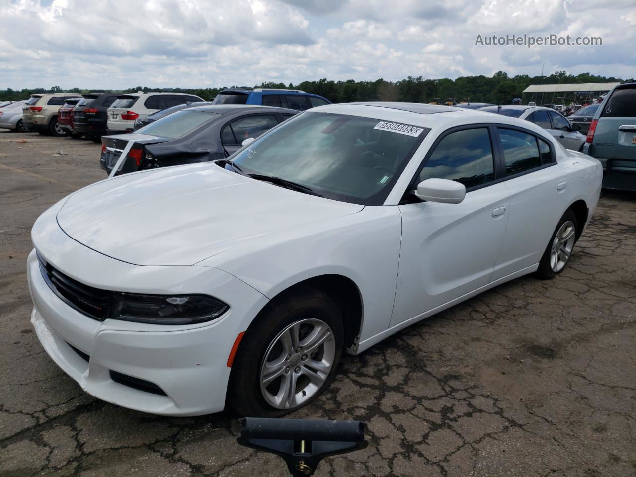 2021 Dodge Charger Sxt White vin: 2C3CDXBG7MH597769