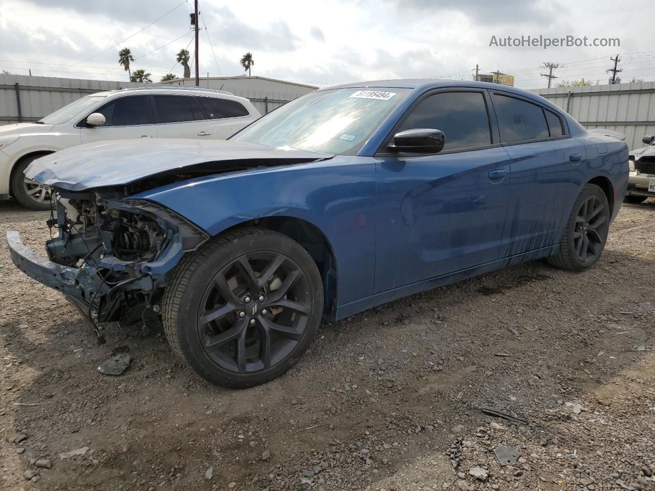 2021 Dodge Charger Sxt Синий vin: 2C3CDXBG7MH659848