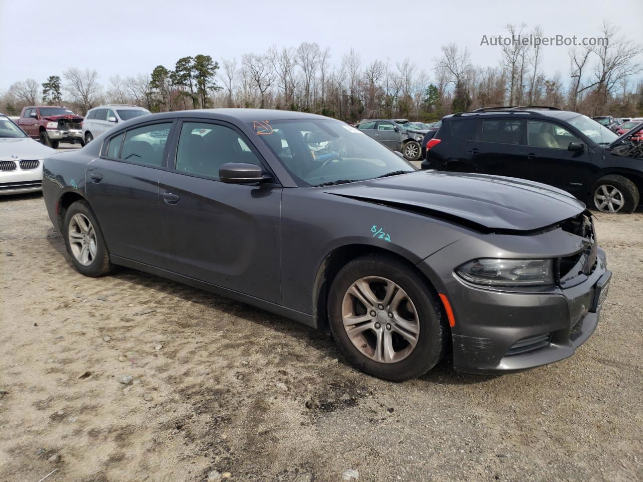 2016 Dodge Charger Se Gray vin: 2C3CDXBG8GH109028