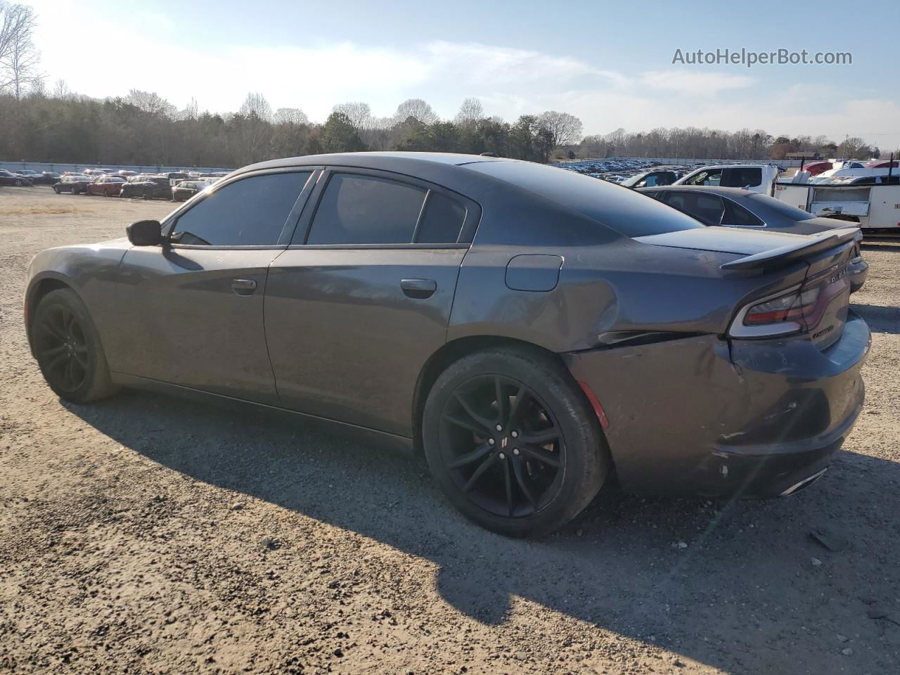 2018 Dodge Charger Sxt Gray vin: 2C3CDXBG8JH147205