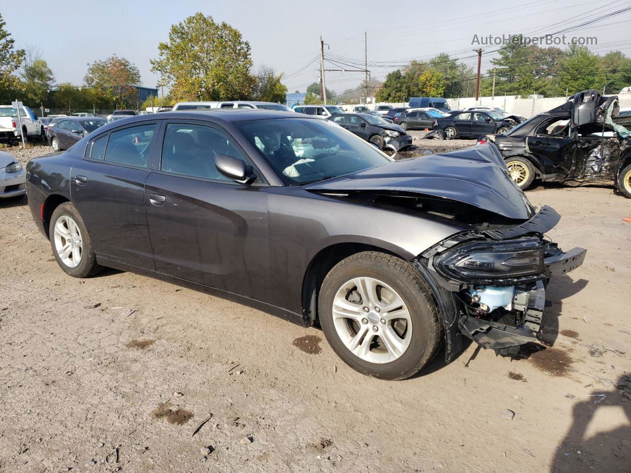 2021 Dodge Charger Sxt Серый vin: 2C3CDXBG8MH541825