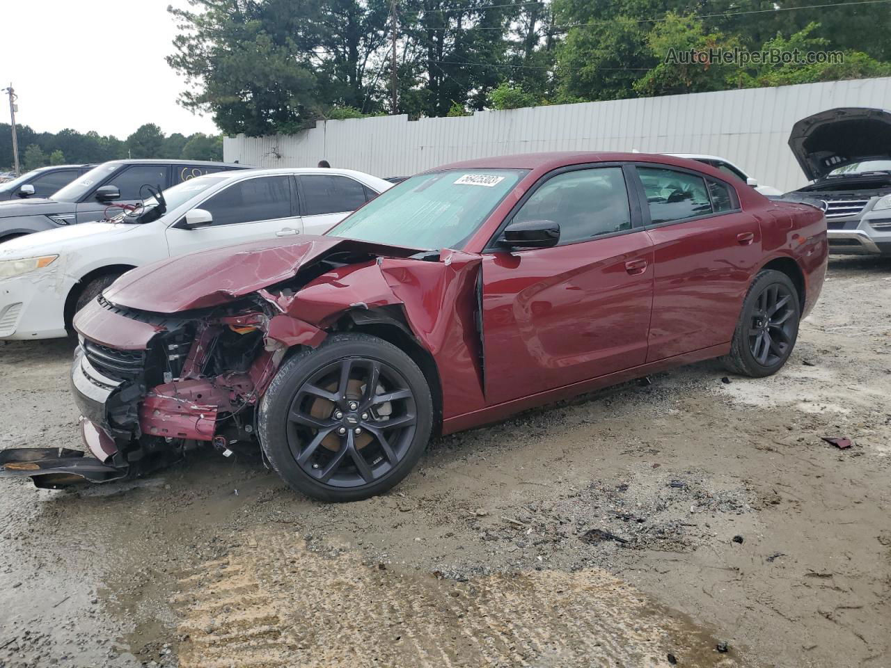 2021 Dodge Charger Sxt Бордовый vin: 2C3CDXBG8MH618953