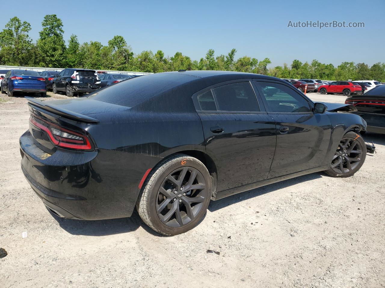 2021 Dodge Charger Sxt Black vin: 2C3CDXBG8MH632853