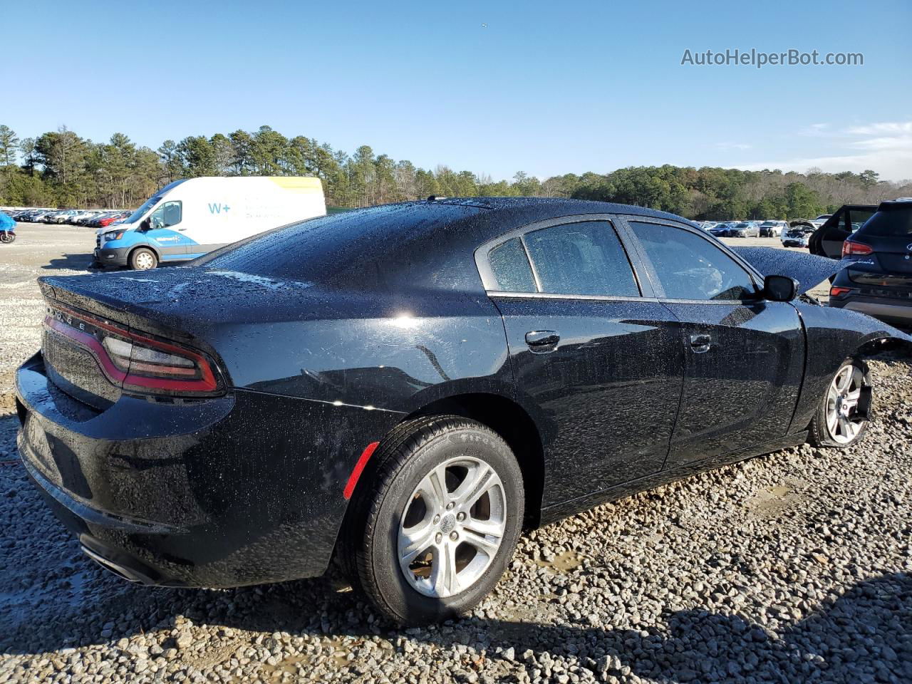 2021 Dodge Charger Sxt Черный vin: 2C3CDXBG8MH642976