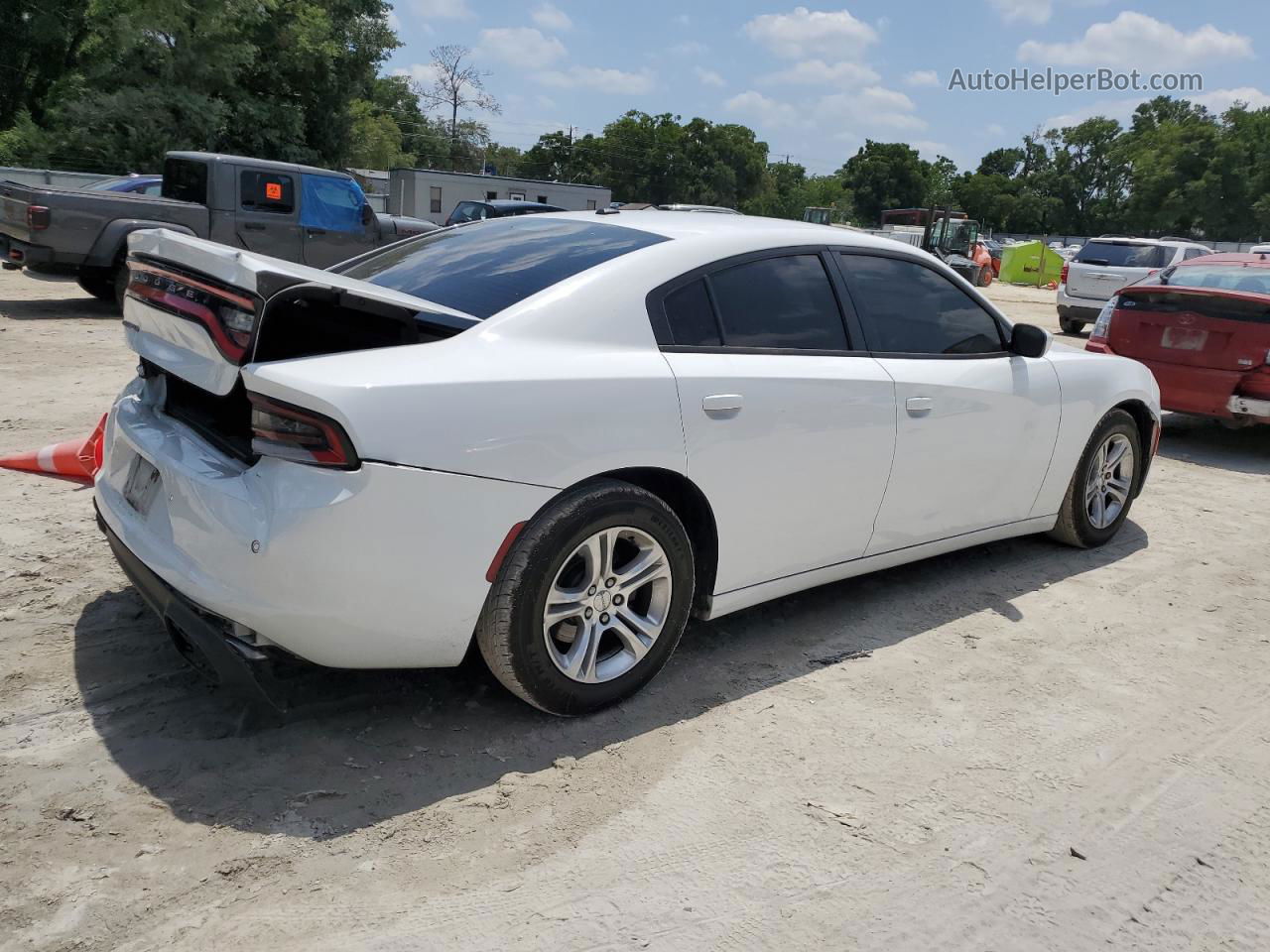 2016 Dodge Charger Se White vin: 2C3CDXBG9GH103190