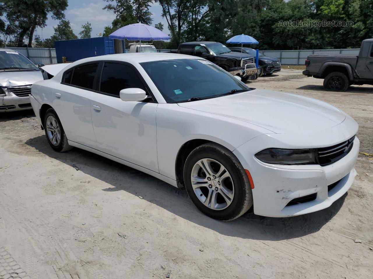 2016 Dodge Charger Se White vin: 2C3CDXBG9GH103190