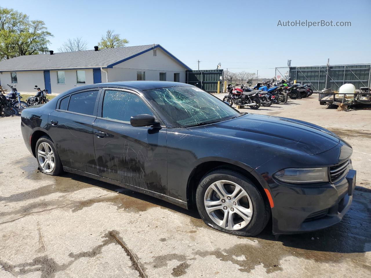 2016 Dodge Charger Se Black vin: 2C3CDXBG9GH121723