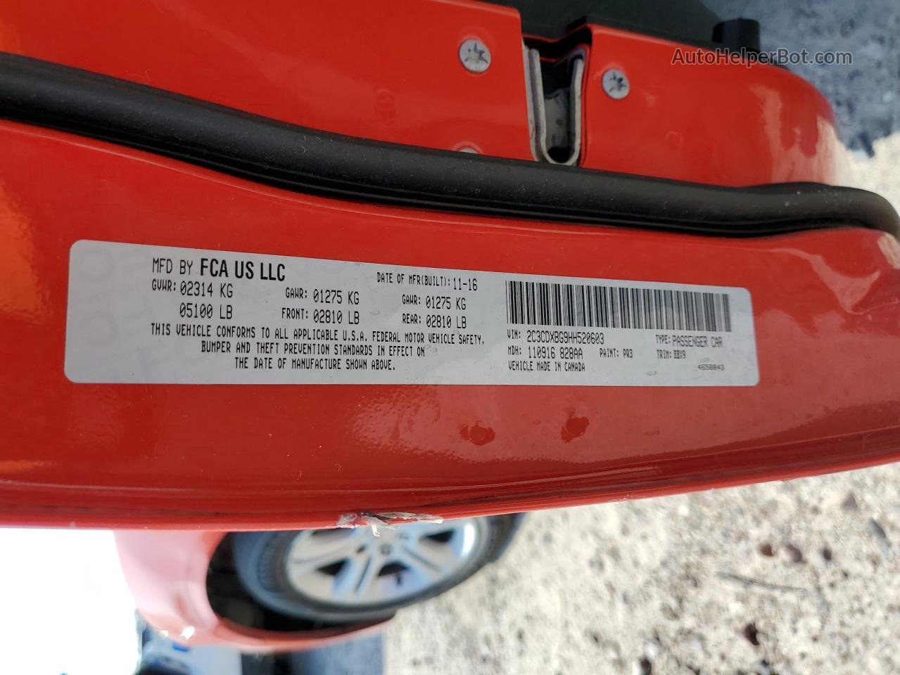 2017 Dodge Charger Se Красный vin: 2C3CDXBG9HH520603