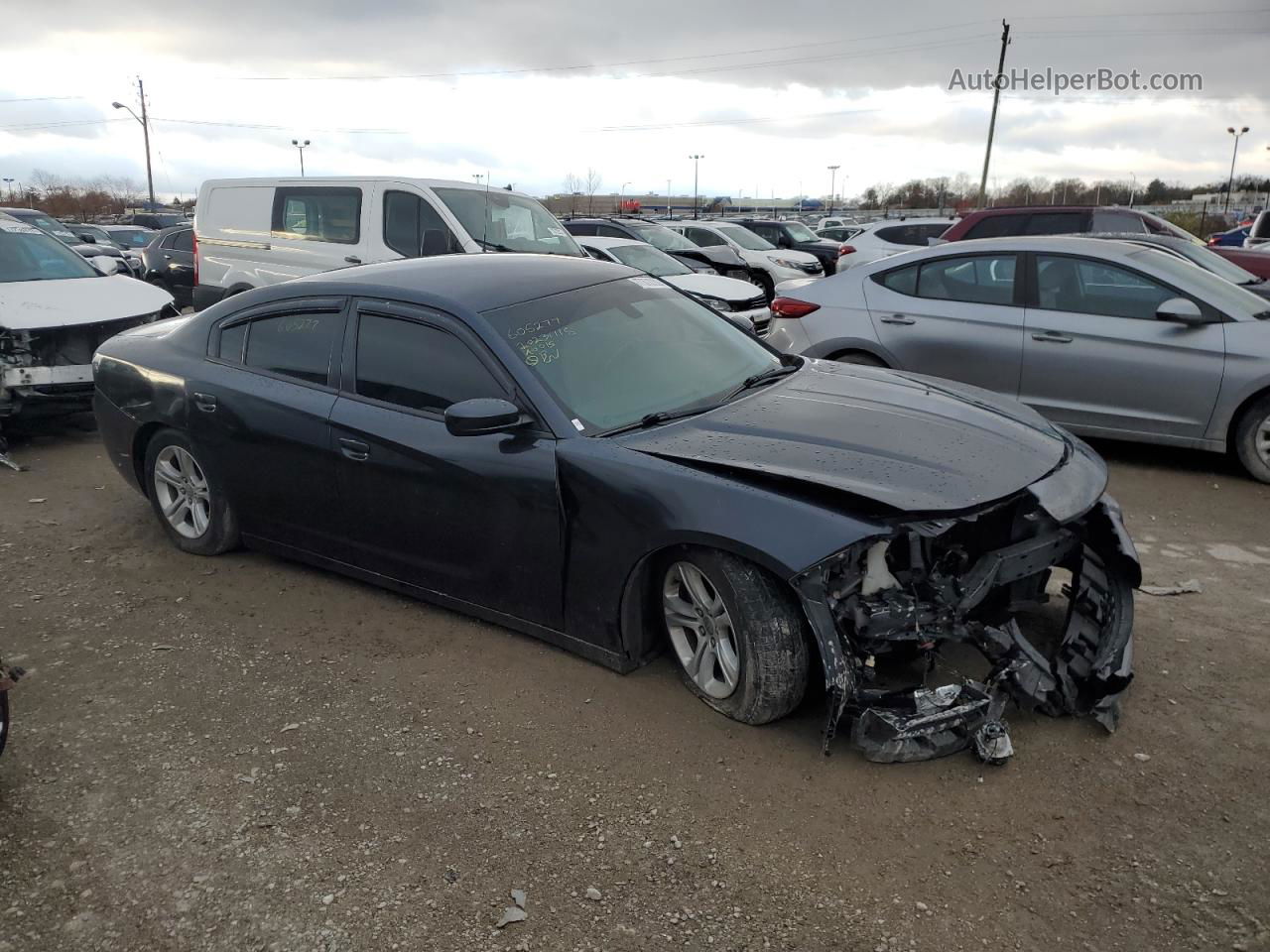 2017 Dodge Charger Se Black vin: 2C3CDXBG9HH605277