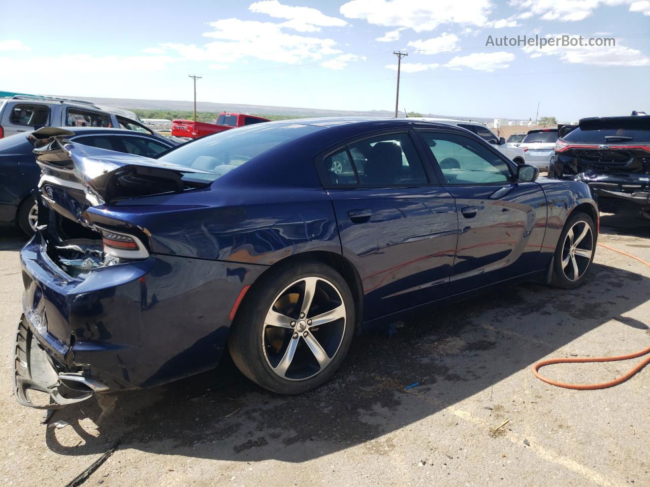 2017 Dodge Charger Se Синий vin: 2C3CDXBG9HH618823