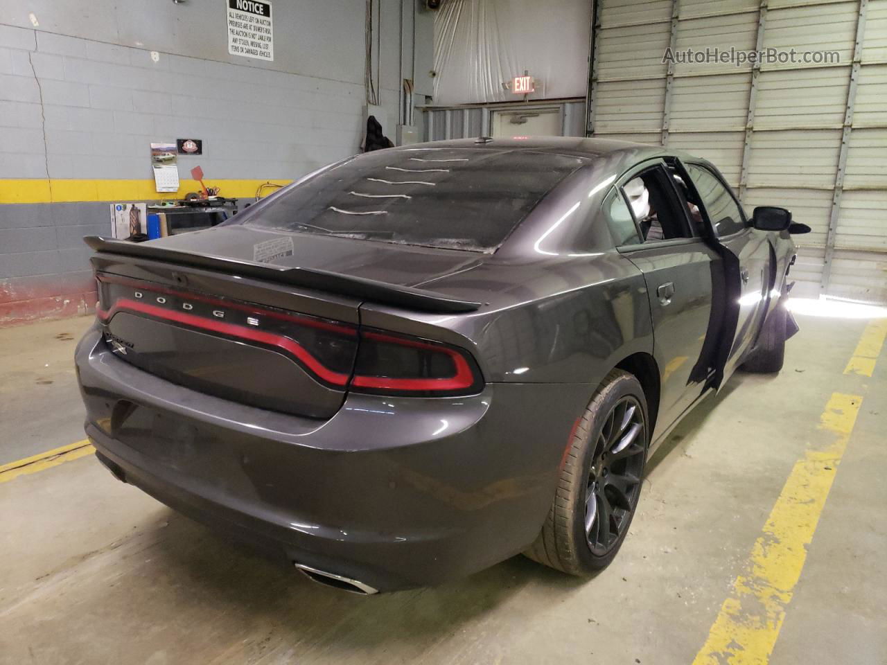 2018 Dodge Charger Sxt Gray vin: 2C3CDXBG9JH291345